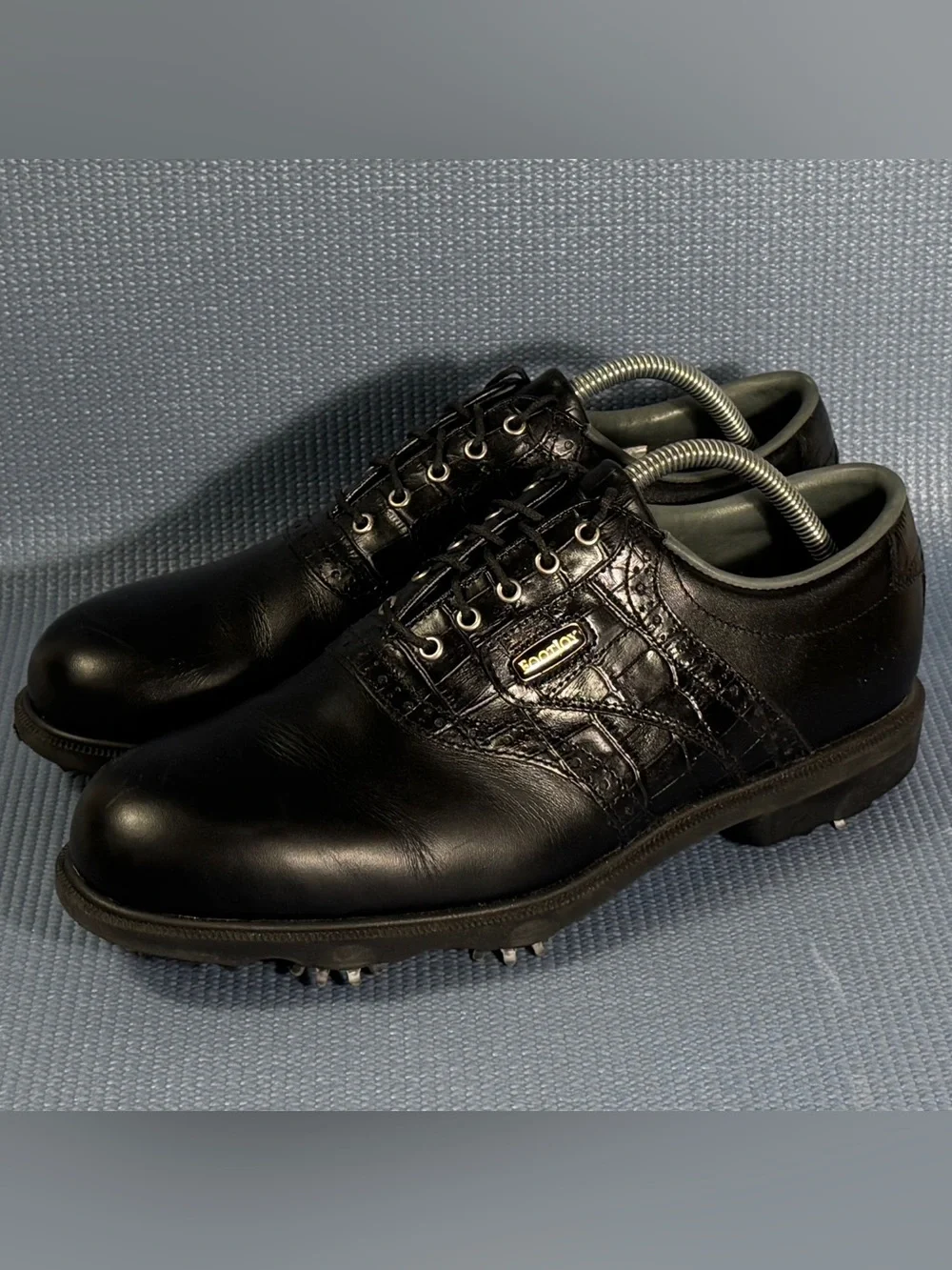 FootJoy Dryjoy Comfort Golf Oxford Black Leather Lace Up Shoes Men’s Size 9 Wide